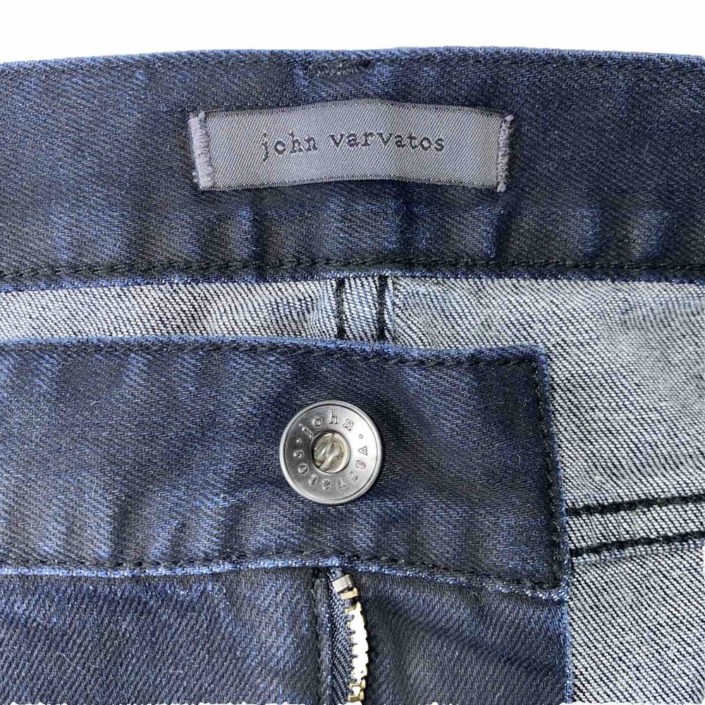 John Varvatos JV702 Slim Jeans Dark Blue Men's 38x31 Indigo Denim Stretchy Japan - Picture 2 of 16